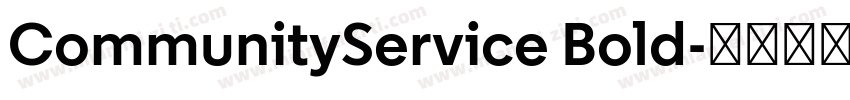 CommunityService Bold字体转换